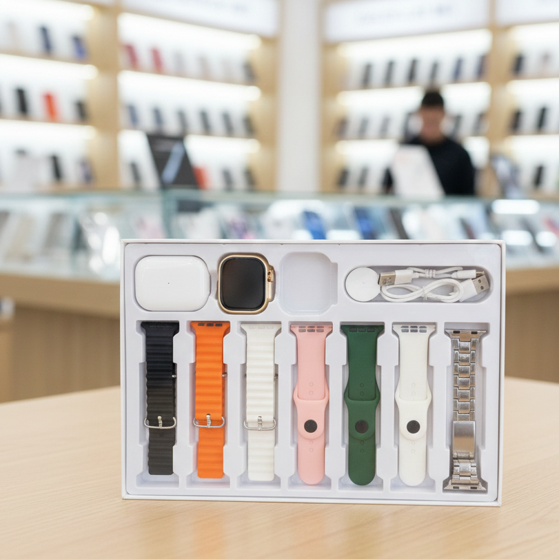 I20 Ultra Max Suit 10 In 1 Smart Watch With Airpods Comfortable Wear Stylish Design