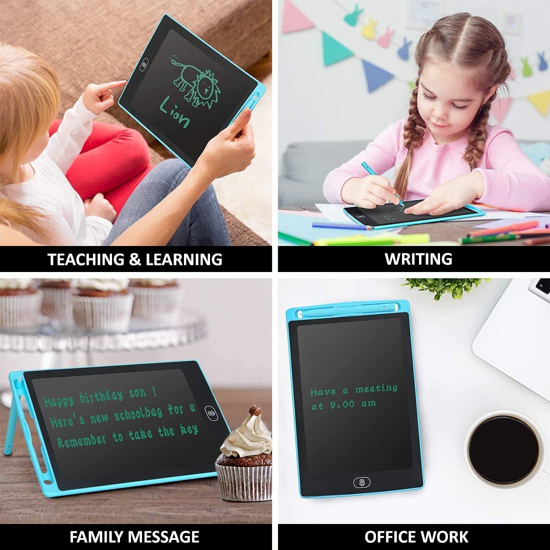 Hardbound LCD Writing Pad – Reusable Digital Writing & Drawing Tablet