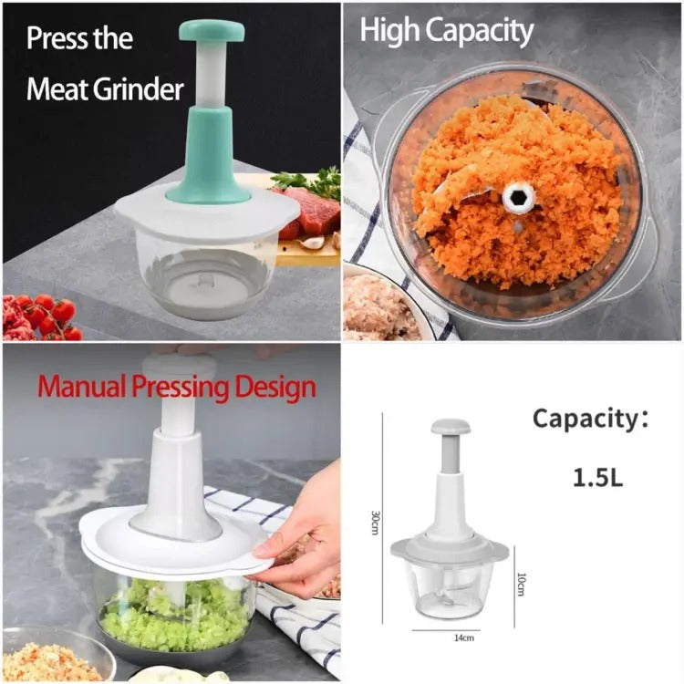Manual Hand Push Chopper – Easy Vegetable & Food Chopping Tool