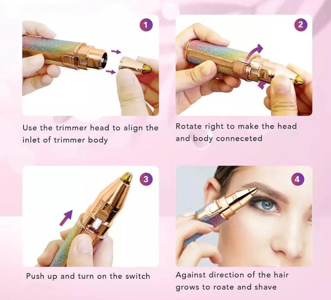 2 In 1 Rechargeable Electric Eyebrow Trimmer