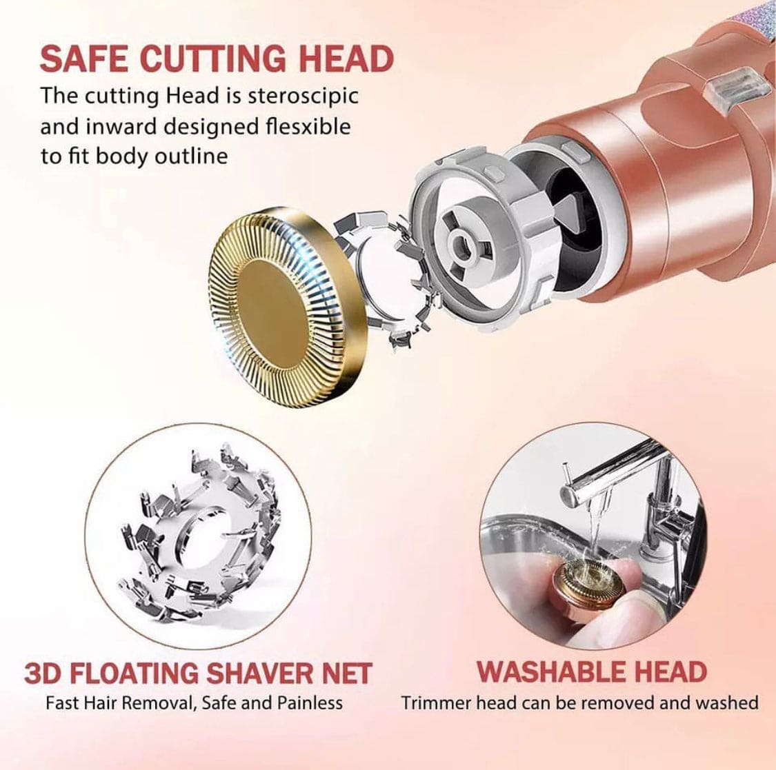 2 In 1 Rechargeable Electric Eyebrow Trimmer