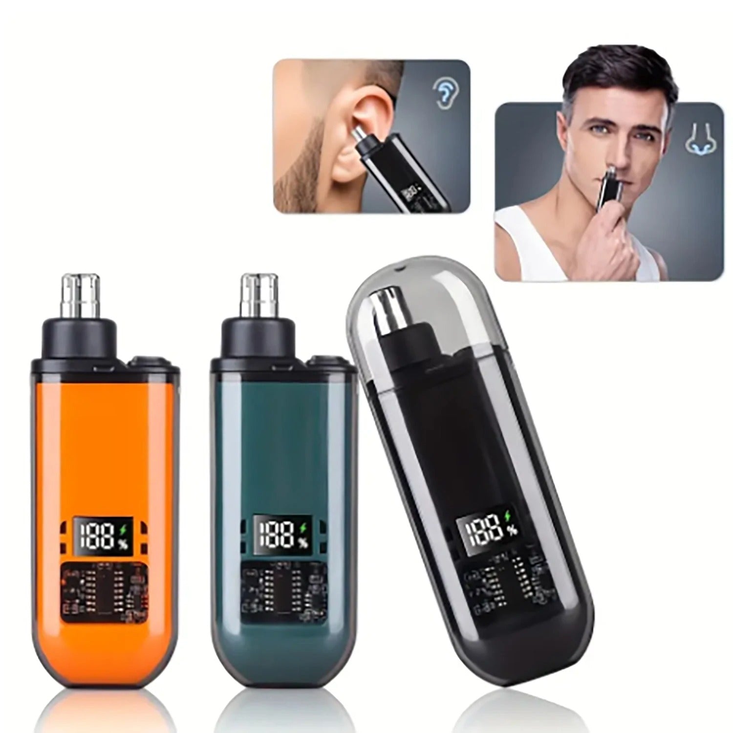 Rechargeable Nose Trimmer – Safe & Painless Facial Hair Groomer